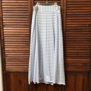 JCrew Carolina Blue Stripped Maxi Skirt